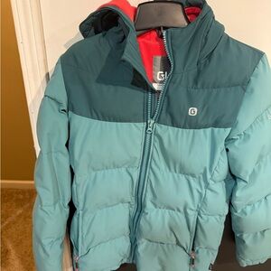 Gusti Kids Teal and Orange Puffer Jacket(unisex)